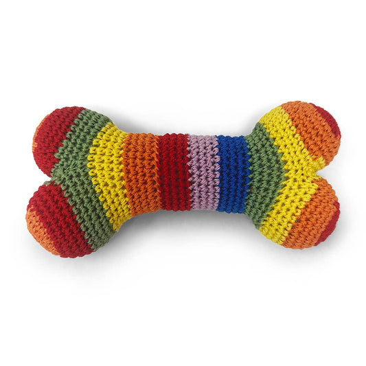 Dogo Pet - Crochet Toy - Rainbow Bone