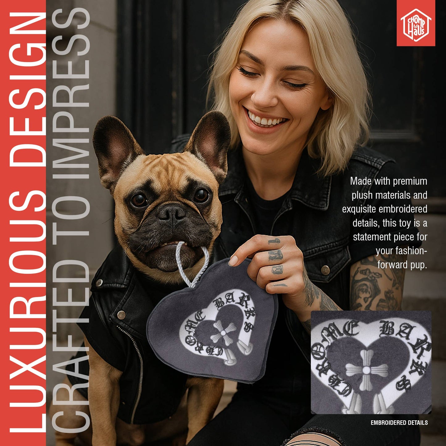 Chomp Haus - Chrome Barks – Plush Squeaky Designer Dog Toy