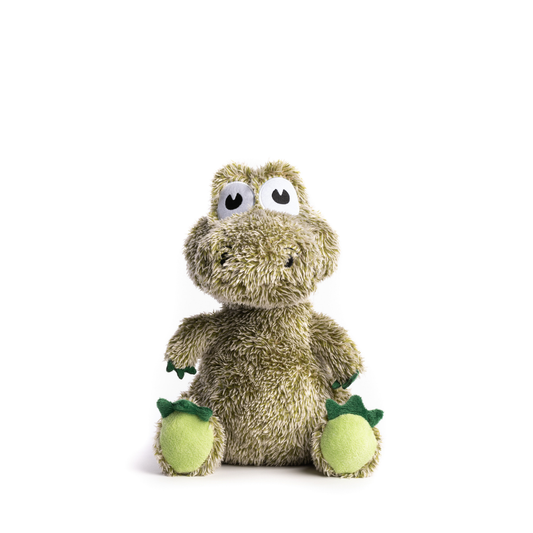 fabdog - Fluffy Alligator Plush Dog Toy: Small
