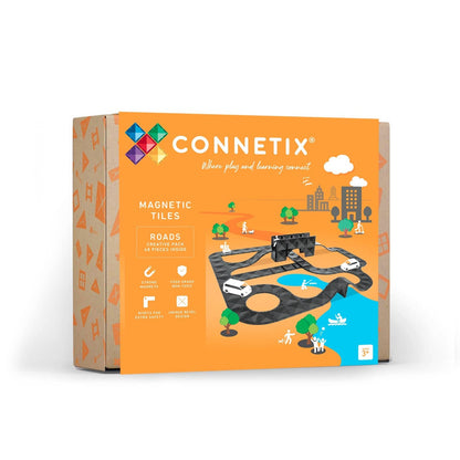 CONNETIX Magnetic Tiles Roads Creative Pack - 48 Pieces