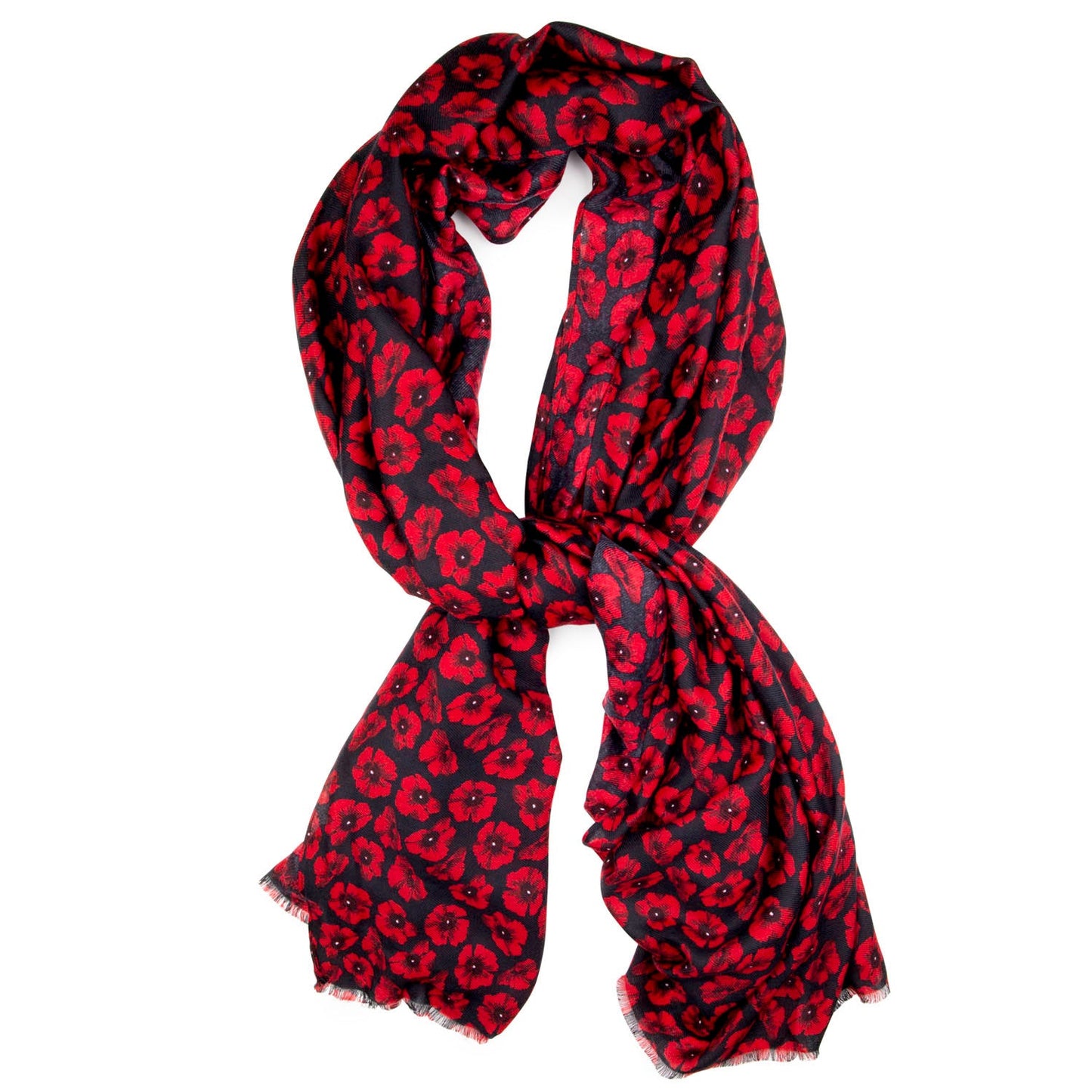 Alexander Thurlow All-Over Poppy Shawl Scarf