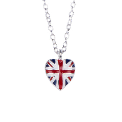 Alexander Thurlow Union Jack Heart Pendant Necklace