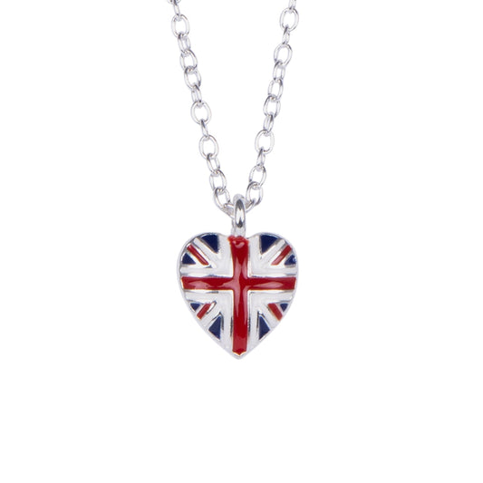 Alexander Thurlow Union Jack Heart Pendant Necklace