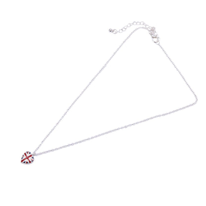 Alexander Thurlow Union Jack Heart Pendant Necklace