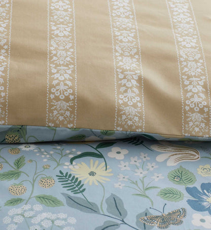 Percale Duvet Cover - Strawberry Fields Slate