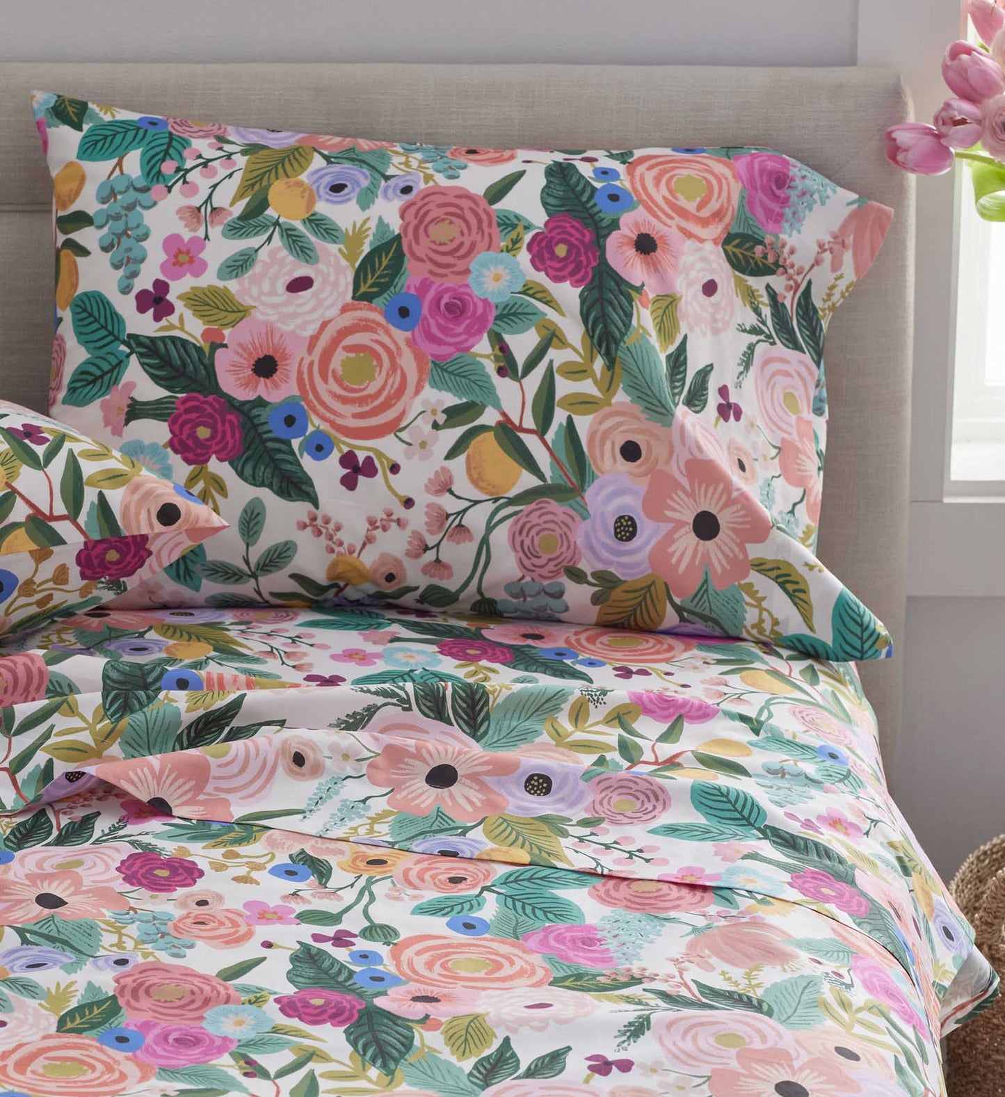 Percale Flat Sheet - Garden Party