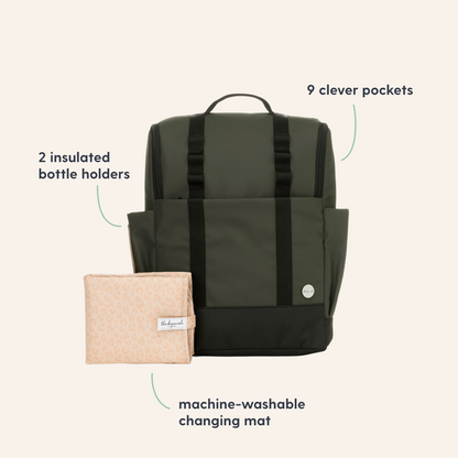 Babymel Finn Changing Backpack - Olive