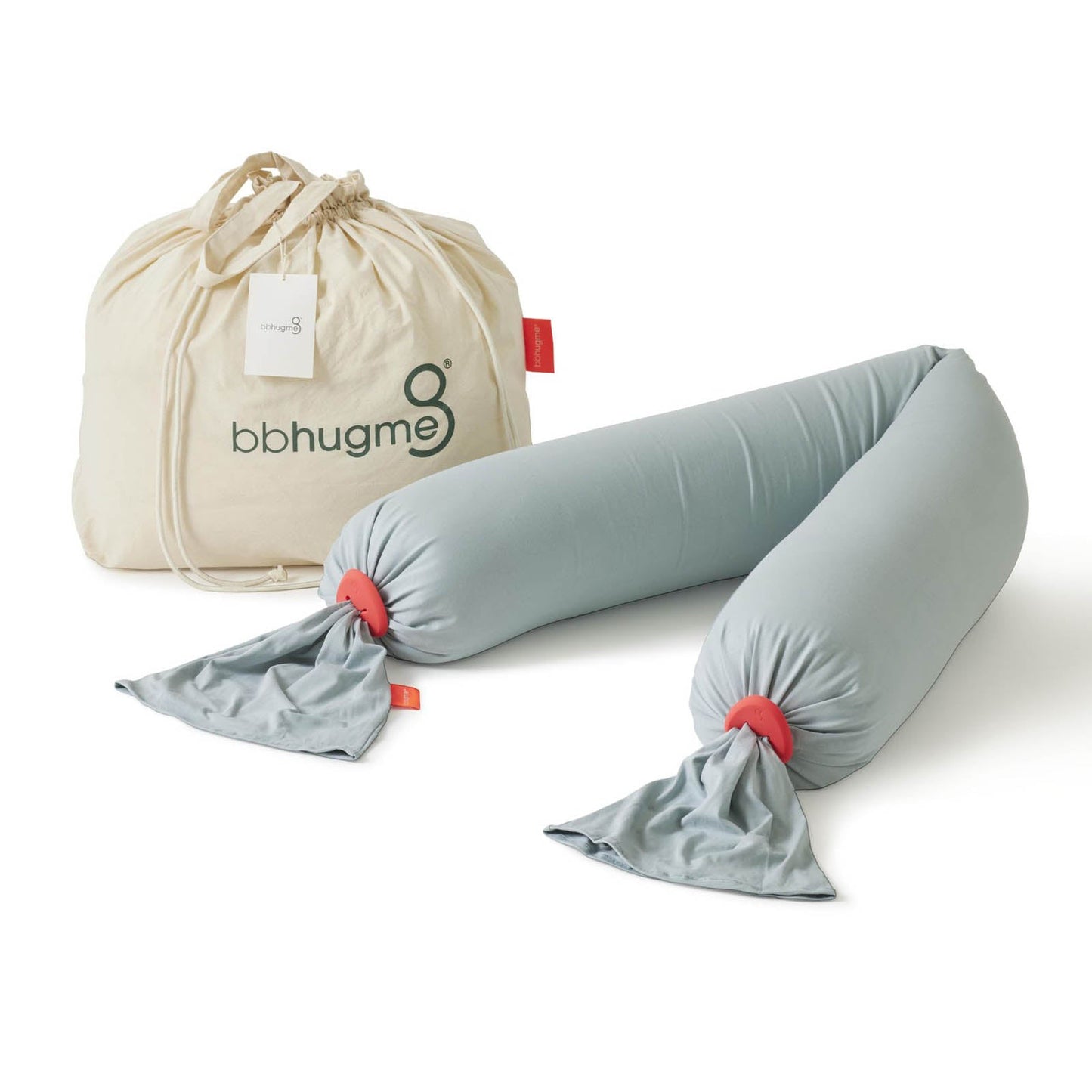 bbhugme Pregnancy Pillow - Eucalyptus & Coral