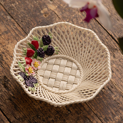 Belleek Autumn Wild Irish Hedgerow Basket