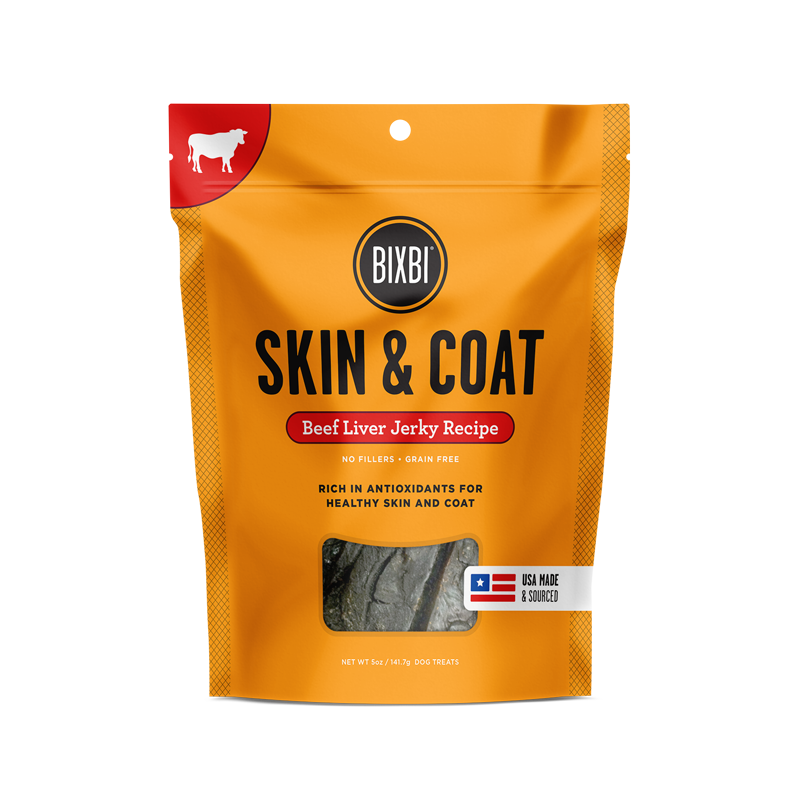 Bixbi Jerky for Skin & Coat Dog Treats