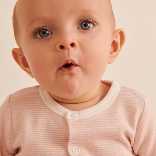 Cardigan - Blush Stripe
