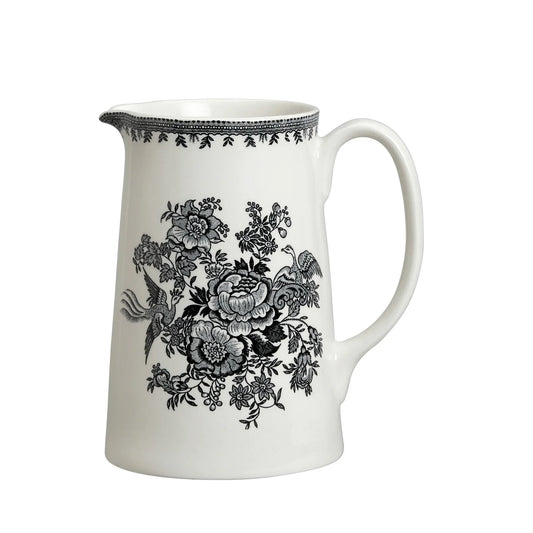 Burleigh Black & White Asiatic Pheasants Large Tankard Jug 1.1L/2pt
