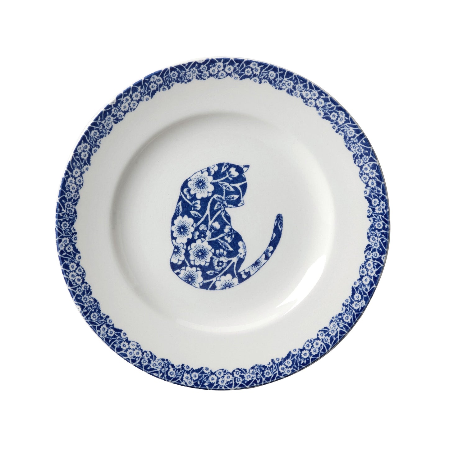 Burleigh Blue Cat Plate 17.5cm
