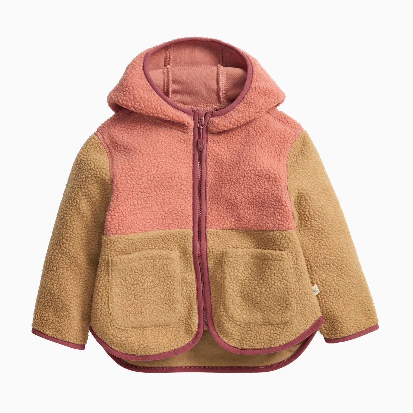KIDLY by MORI Colourblock Sherpa Zip Through & Jogger Outfit