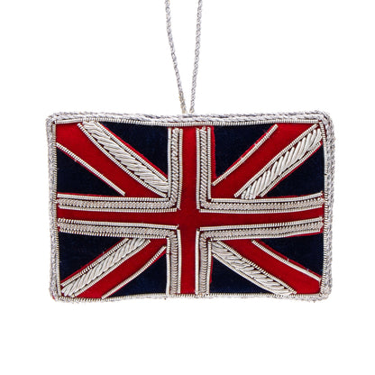 Union Jack Flag Stitched Christmas Decoration