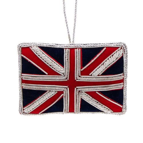 Union Jack Flag Stitched Christmas Decoration
