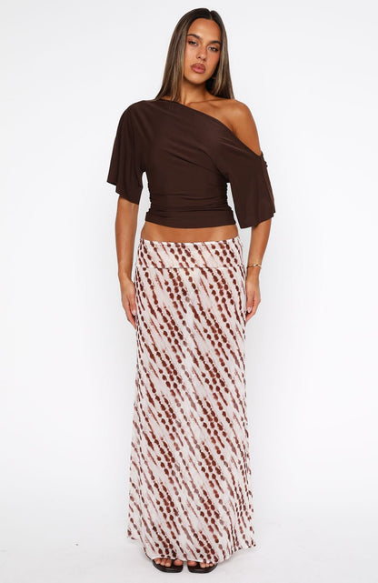 Sunday Strolls Maxi Skirt Espresso Mist