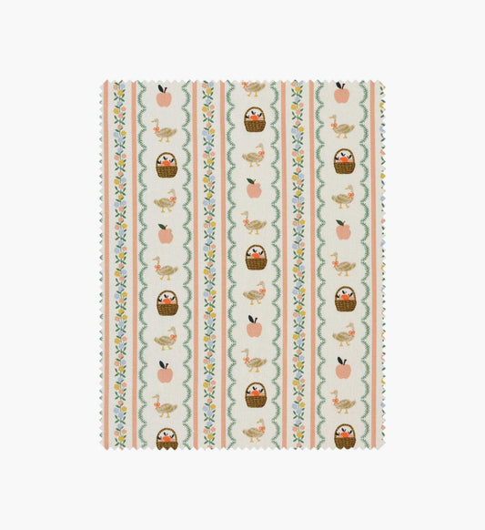 Farmhouse Stripe Canvas Fabric - Cream
