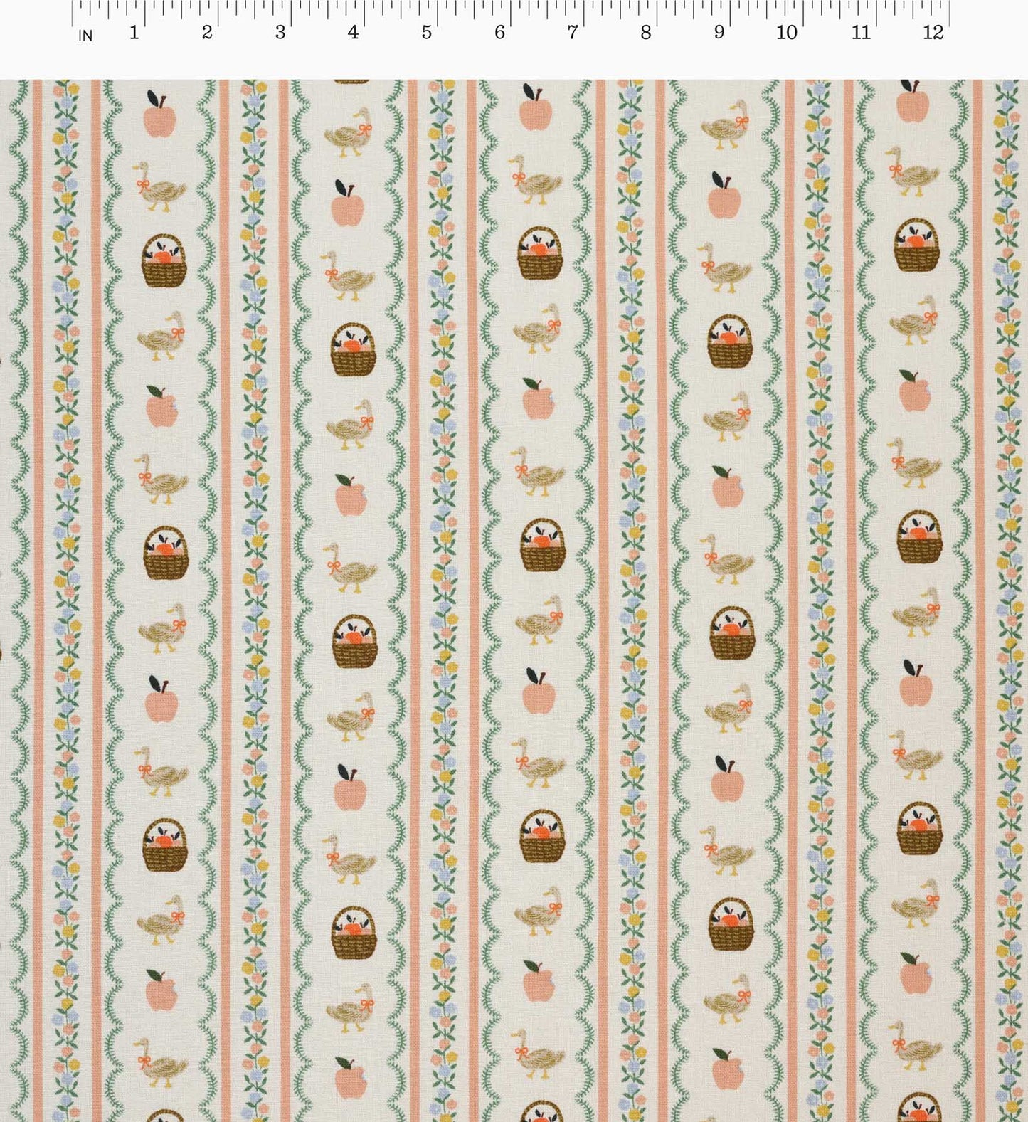 Farmhouse Stripe Canvas Fabric - Cream