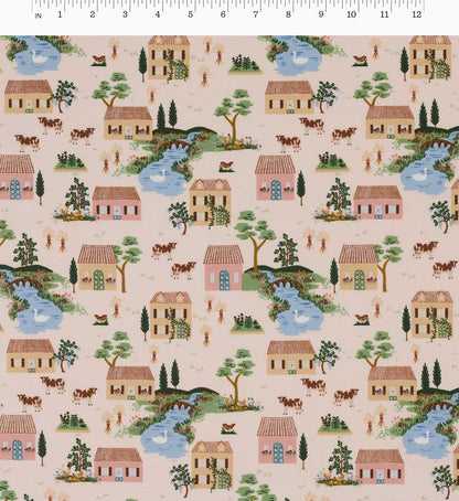 Cotswolds Cotton Fabric - Pink
