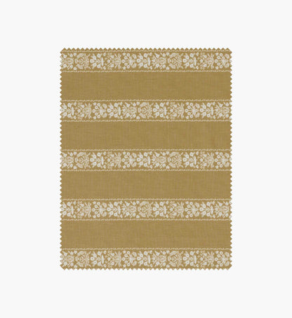Estee Stripe Cotton Fabric - Orche