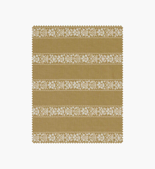 Estee Stripe Cotton Fabric - Orche