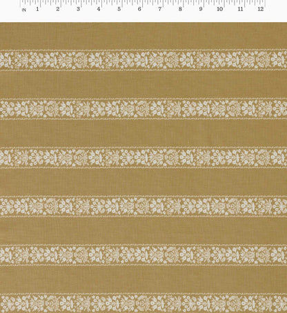 Estee Stripe Cotton Fabric - Orche