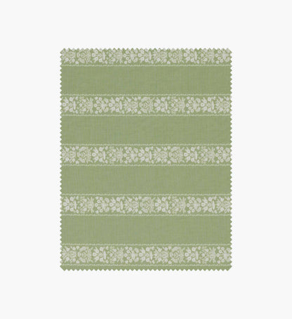 Estee Stripe Cotton Fabric - Sage
