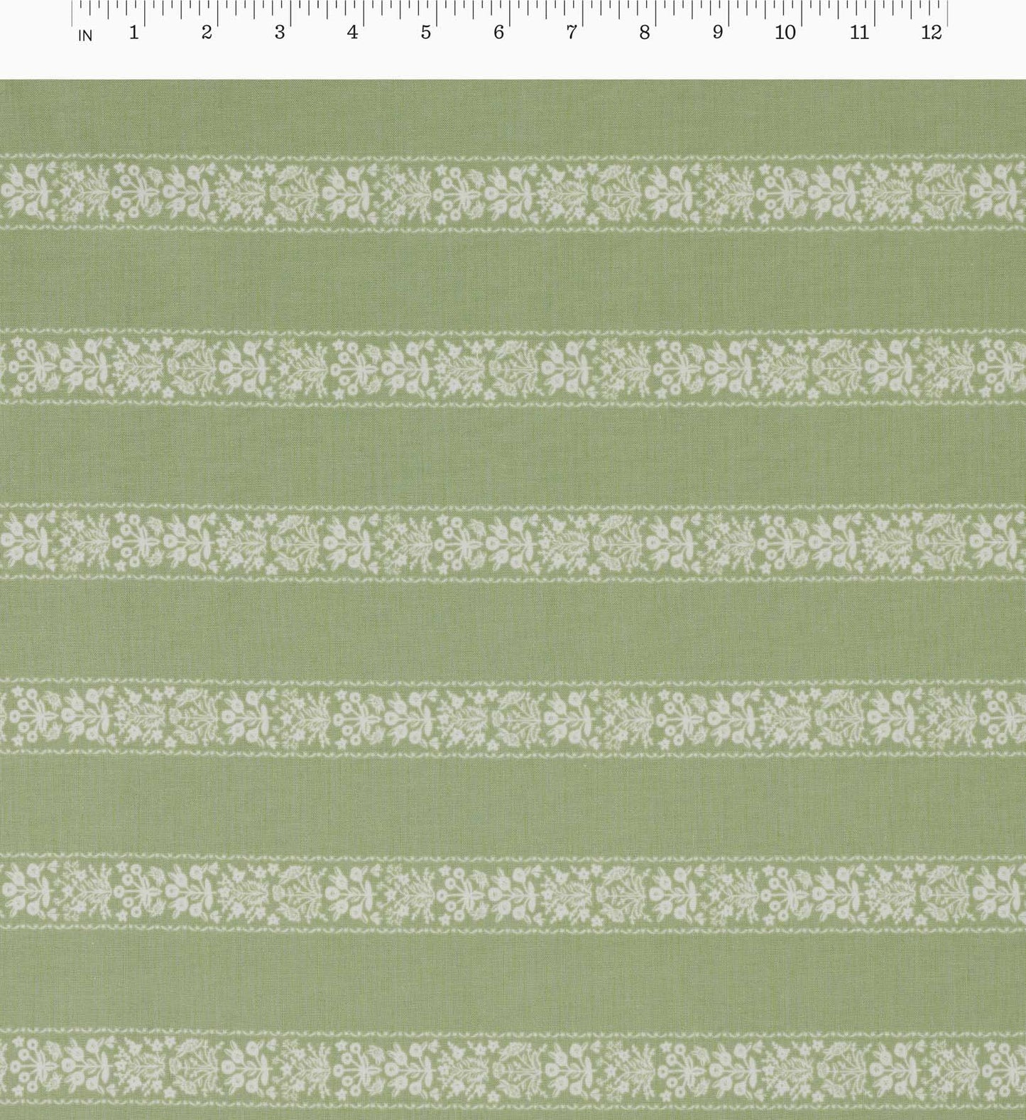 Estee Stripe Cotton Fabric - Sage
