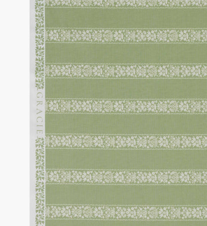 Estee Stripe Cotton Fabric - Sage