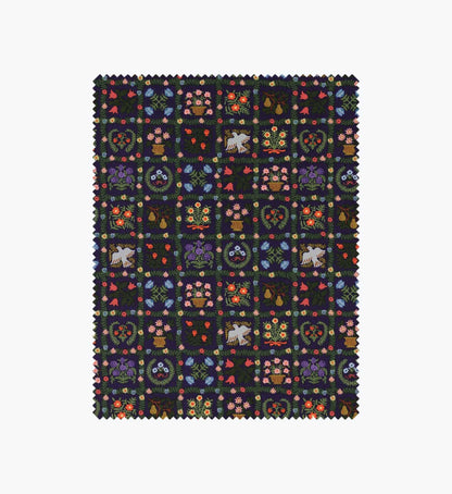 Helena Cotton Fabric - Navy
