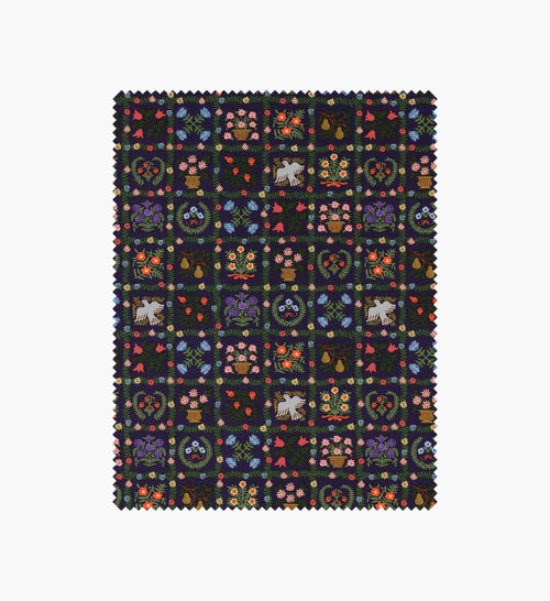 Helena Cotton Fabric - Navy