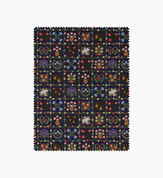 Helena Cotton Fabric - Navy