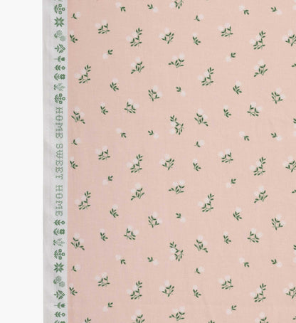 Ditsy Hydrangea Cotton Fabric - Pink