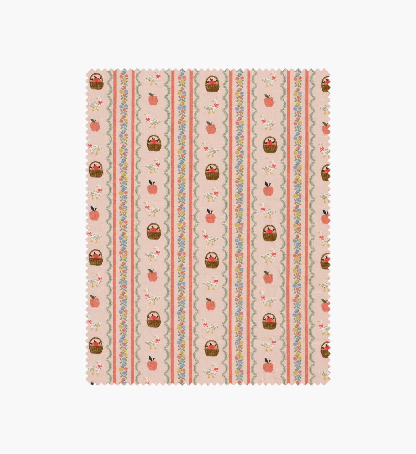 Farmhouse Stripe Cotton Fabric - Pink