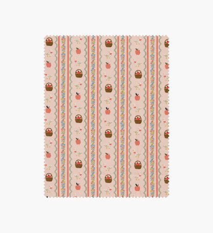 Farmhouse Stripe Cotton Fabric - Pink