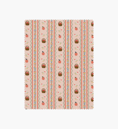 Farmhouse Stripe Cotton Fabric - Pink