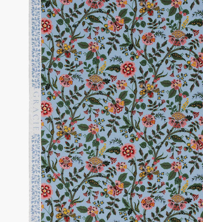 Gracie Rayon Fabric - Slate