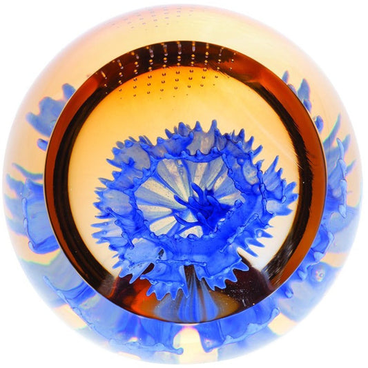 Caithness Glass Floral Charms Cornflower Paperweight