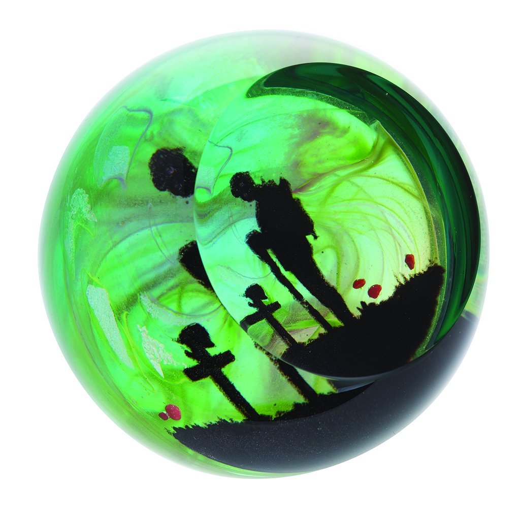 Caithness Glass  For the Fallen  Paperweight