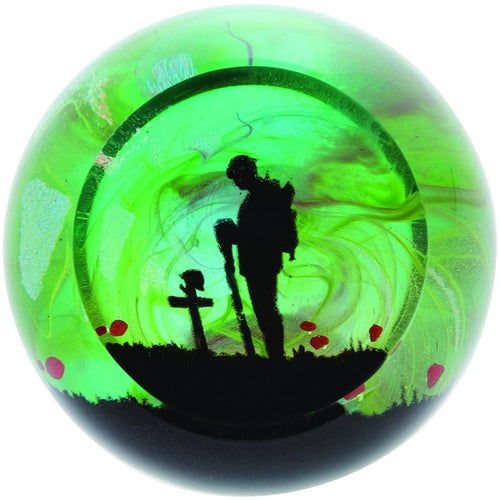 Caithness Glass  For the Fallen  Paperweight