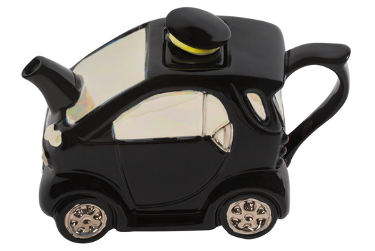 Ceramic Inspirations Black Smart Car Teapot