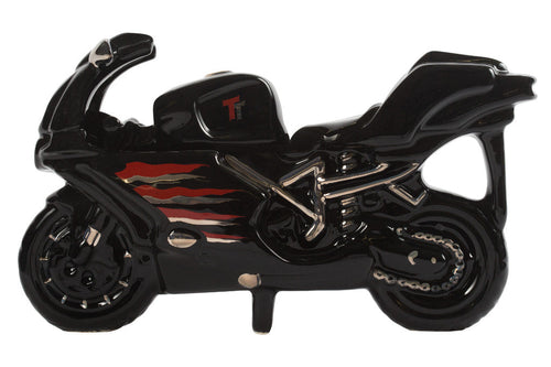 Ceramic Inspirations Motorbike Black Large Teapot
