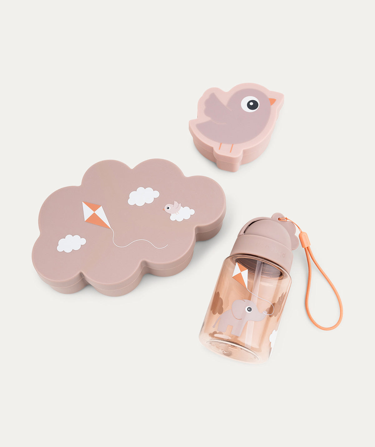 Done By Deer Lunch & Snack Box with straw Bottle Playground Powder
