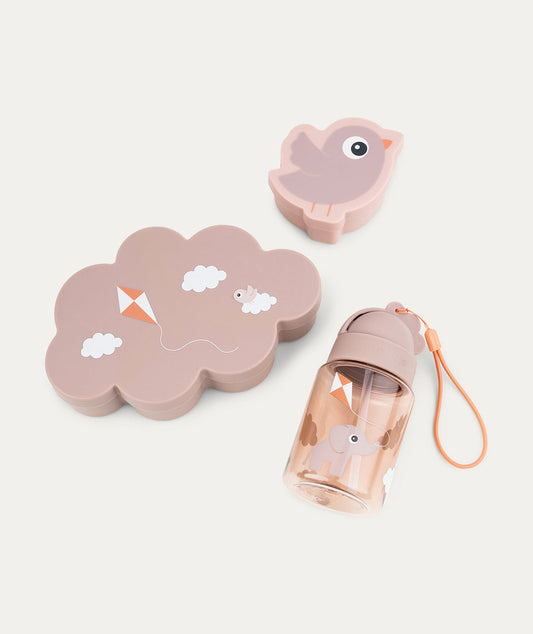 Done By Deer Lunch & Snack Box with straw Bottle Playground Powder