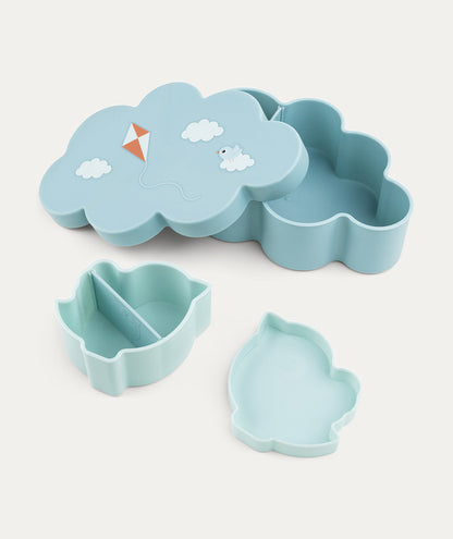 Done By Deer Lunch & Snack Box with straw Bottle Playground Blue