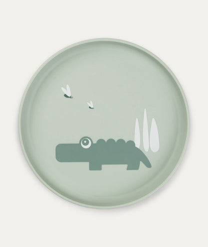 Done By Deer Foodie Plate - Croco Green