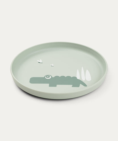 Done By Deer Foodie Plate - Croco Green
