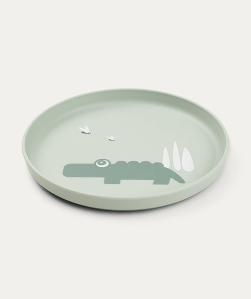 Done By Deer Foodie Plate - Croco Green