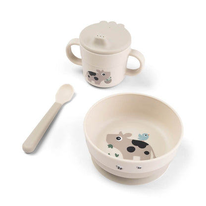 Done By Deer Foodie First Meal Set Suction Tiny Farm Sand